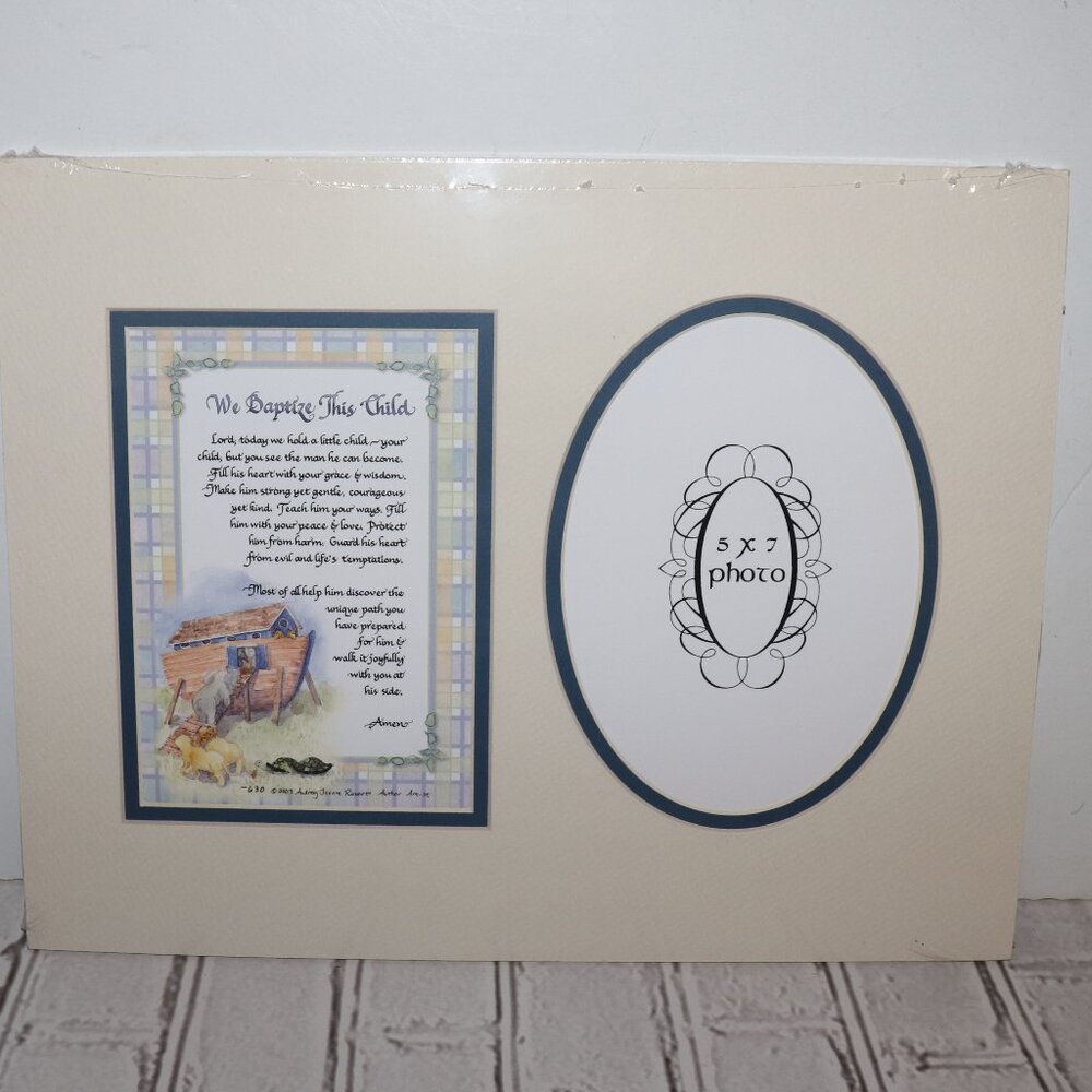 🕊️ “We Baptize This Child” Frame & Prayer · 5x7"